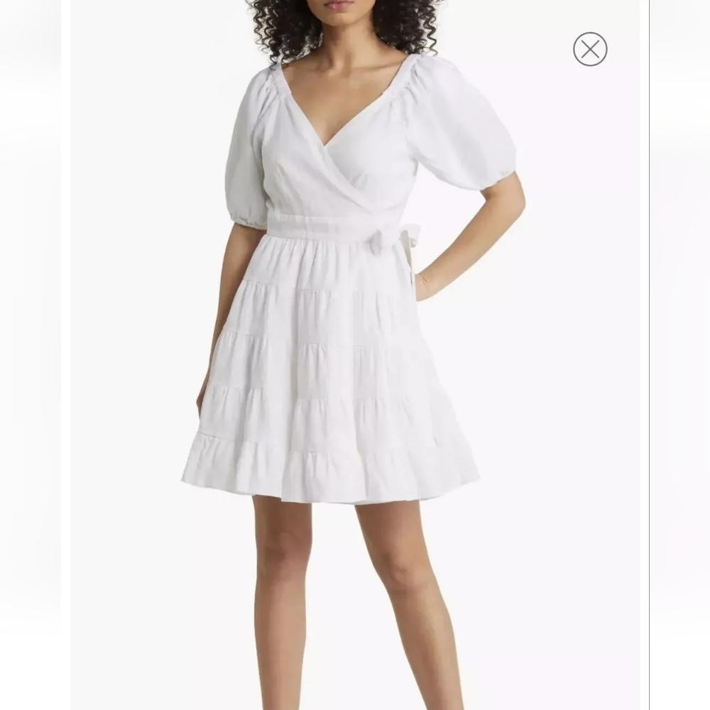 Lilly Pulitzer Iralee Short Sleeve Linen Wrap Dress